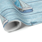 Wrapper Driftwood Beach Yacht Design Geschenkpapier (Rolleneckpunkt)