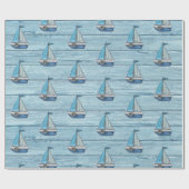 Wrapper Driftwood Beach Yacht Design Geschenkpapier (Flach)