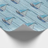 Wrapper Driftwood Beach Yacht Design Geschenkpapier (Ecke)