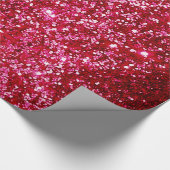 Wrapper für den Glitzer in Hot Pink Geschenkpapier (Ecke)