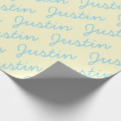 Wrapper für den personalisierten Geburtsnamen Geschenkpapier (Ecke)