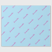 Wrapper für den personalisierten Geburtsnamen Geschenkpapier (Flach)