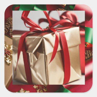 Wrapper für Feiern Quadratischer Aufkleber