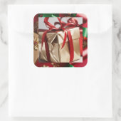 Wrapper für Feiern Quadratischer Aufkleber (Tasche)