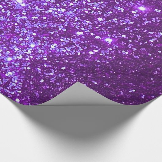 Wrapper für lila Glitzer Geschenkpapier (Ecke)