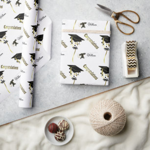 Wrapper für personalisierte Abschluss Geschenkpapier