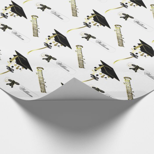 Wrapper für personalisierte Abschluss Geschenkpapier (Ecke)