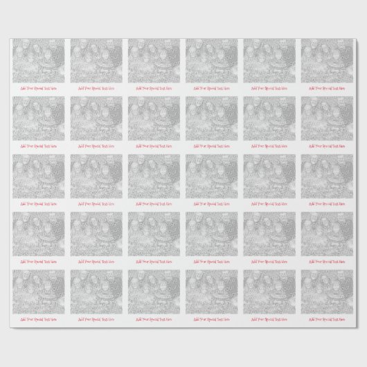 Wrapper für personalisierte Foto- oder Bildnachric Geschenkpapier (Flach)