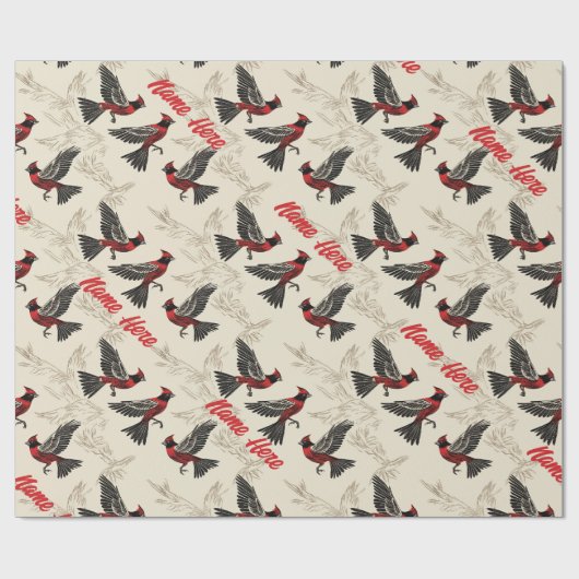 Wrapper für personalisierte Kardinal Geschenkpapier (Flach)