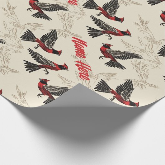 Wrapper für personalisierte Kardinal Geschenkpapier (Ecke)