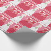Wrapper für personalisiertes rotes Brautparty Geschenkpapier (Ecke)
