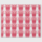 Wrapper für personalisiertes rotes Brautparty Geschenkpapier (Flach)