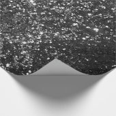 Wrapper für schwarze Glitzer Geschenkpapier (Ecke)