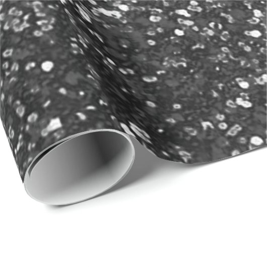 Wrapper für schwarze Glitzer Geschenkpapier (Rolleneckpunkt)
