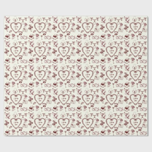 Wrapper für Vintage Valentinstag Geschenkpapier (Flach)