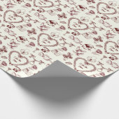 Wrapper für Vintage Valentinstag Geschenkpapier (Ecke)