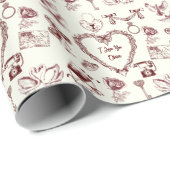 Wrapper für Vintage Valentinstag Geschenkpapier (Rolleneckpunkt)