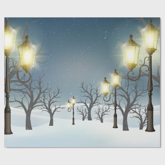 Wrapper für Winterwaldmuster Geschenkpapier (Flach)