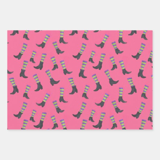 Wrapper, gut rosa und grüne Hexe Geschenkpapier Set (Vorderseite 2)
