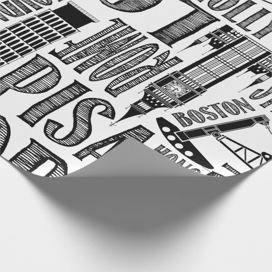 Wrapper Paper für Weltstädte Geschenkpapier (Ecke)