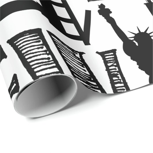 Wrapper Paper für Weltstädte Geschenkpapier (Rolleneckpunkt)