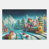 Wrapper Paper Santa North Pole Express Weihnachten Geschenkpapier Set (Vorderseite)