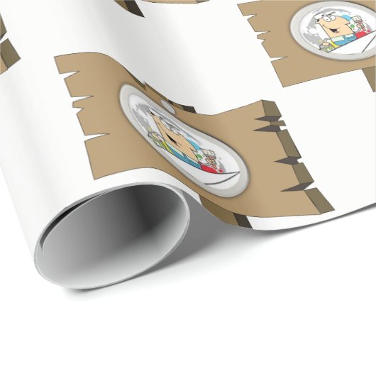 Wrapper Paper Sign Man Geschenkpapier (Rolleneckpunkt)