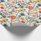 Wrapper Paper Watercolor Style Floral Design Geschenkpapier (Ecke)