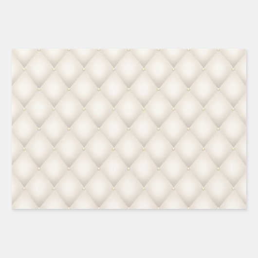 Wrapping (3 Muster) - Elfenbeinperle Geschenkpapier Set (Vorderseite 3)