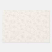 Wrapping (3 Muster) - Elfenbeinperle Geschenkpapier Set (Vorderseite 2)