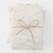 Wrapping (3 Muster) - Elfenbeinperle Geschenkpapier Set (Beispiel)