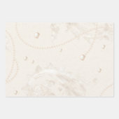 Wrapping (3 Muster) - Elfenbeinperle Geschenkpapier Set (Vorderseite)