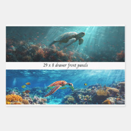 Wrapping Decoupage 3 Coastal Sea Turtles Paper  Geschenkpapier Set