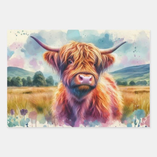 Wrapping for Decoupage 3 Whimsical Highlands Geschenkpapier Set (Vorderseite)