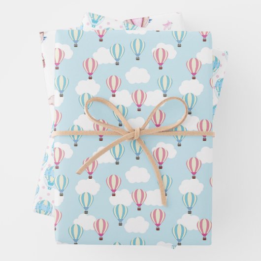 Wrapping - Heißluftballons Geschenkpapier Set (Beispiel)