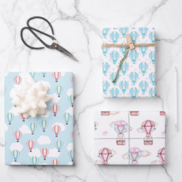 Wrapping - Heißluftballons Geschenkpapier Set