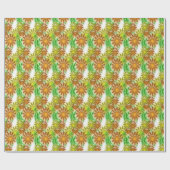 Wrapping Paper - 3D Neon Flowers Geschenkpapier (Flach)