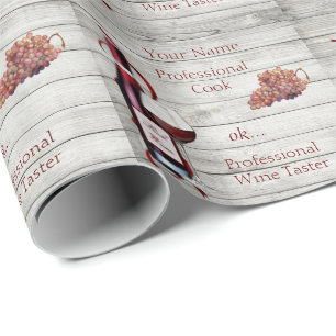 Wrapping Paper 6' Prof. Weinpflege PERSONALISIERT Geschenkpapier