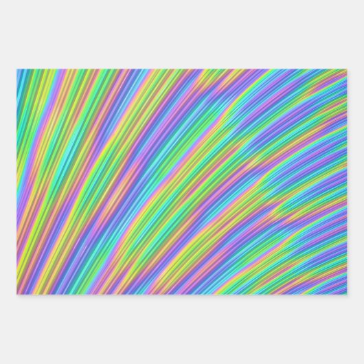 Wrapping Paper (Abstract Rainbow Colors) Geschenkpapier Set (Vorderseite)