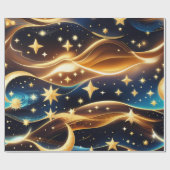 Wrapping Paper - Amber Celestial Moon Geschenkpapier (Flach)