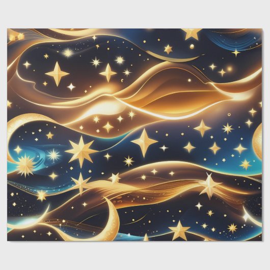 Wrapping Paper - Amber Celestial Moon Geschenkpapier (Flach)