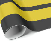 Wrapping Paper aus schwarz und gelb bee-like Strip Geschenkpapier (Rolleneckpunkt)