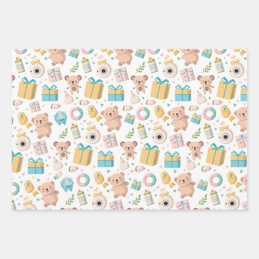 Wrapping Paper Baby Stuff Geschenkpapier Set (Vorderseite)