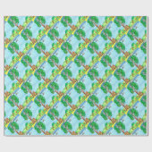Wrapping Paper "Bear with Blume" Geschenkpapier (Flach)
