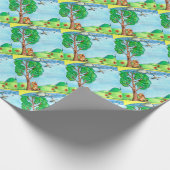Wrapping Paper "Bear with Blume" Geschenkpapier (Ecke)