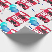 Wrapping Paper - Big Red Bus Geschenkpapier (Ecke)