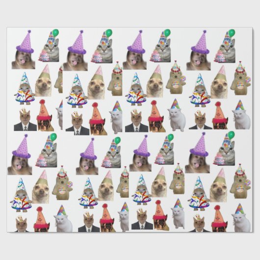 Wrapping paper birthday party geschenkpapier (Flach)