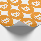Wrapping Paper Bitcoin Crypto Währung Logo Geschenkpapier (Ecke)