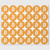 Wrapping Paper Bitcoin Crypto Währung Logo Geschenkpapier (Flach)