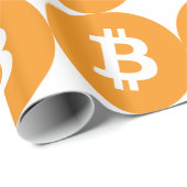 Wrapping Paper Bitcoin Crypto Währung Logo Geschenkpapier (Rolleneckpunkt)
